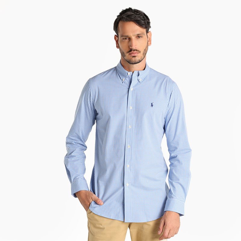 POLO RALPH LAUREN - Camisa Hombre Manga larga de Algodón Custom Fit Polo Ralph Lauren