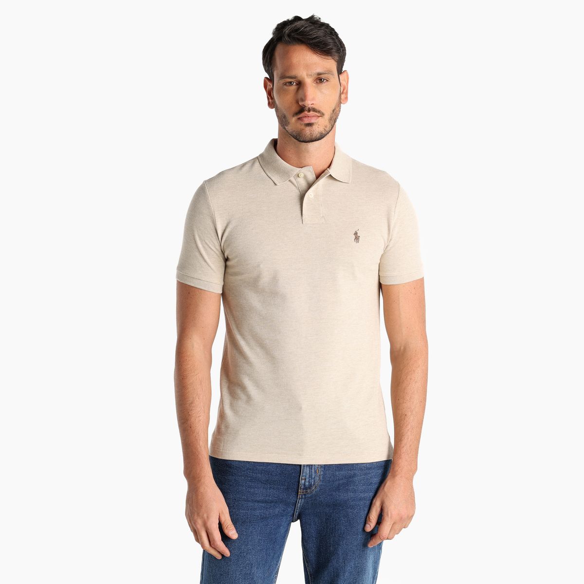 POLO RALPH LAUREN - Camiseta Polo Hombre Manga Corta Custom Slim Fit Polo Ralph Lauren