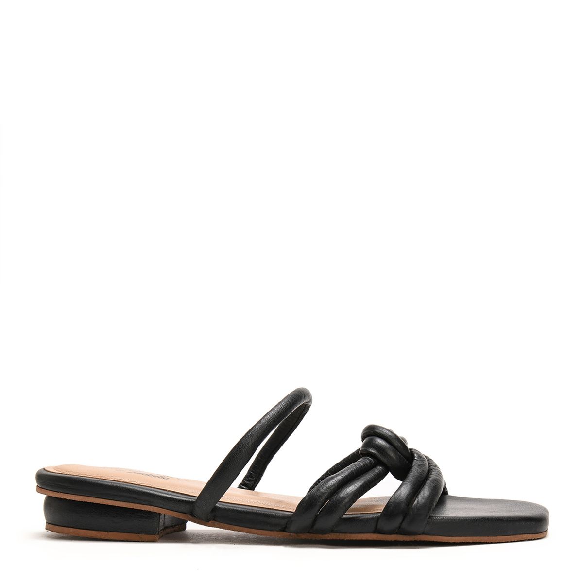 BAHIA MARIA X FALABELLA - Sandalias planas en cuero Mujer Bahía María X Falabella Negras