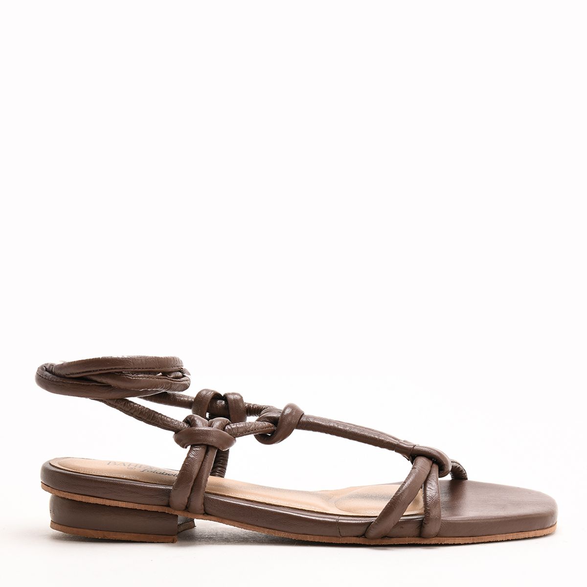 BAHIA MARIA X FALABELLA - Sandalias planas en cuero Mujer Bahía María X Falabella Cafés