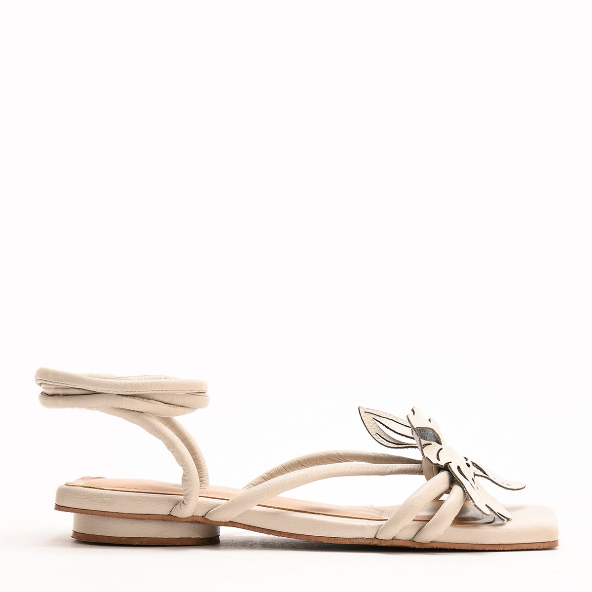 BAHIA MARIA X FALABELLA - Sandalias planas en cuero Mujer Bahía María X Falabella Beige