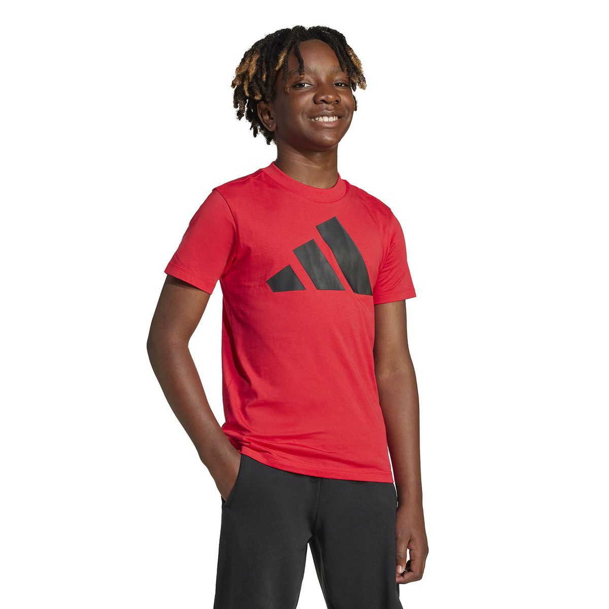 ADIDAS - Camiseta Unisex niño Logo Manga corta Algodón Adidas Lifestyle