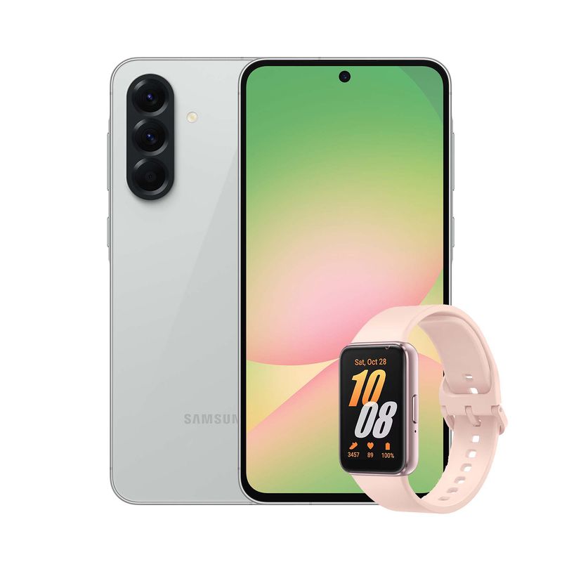 SAMSUNG - Celular Samsung Galaxy A56 5G Negro + Fit 3 Rosada + 256GB |8GB RAM | cámara posterior 50 MP| cámara frontal 12 MP | pantalla 6.7 pulgadas + Exynos 1580