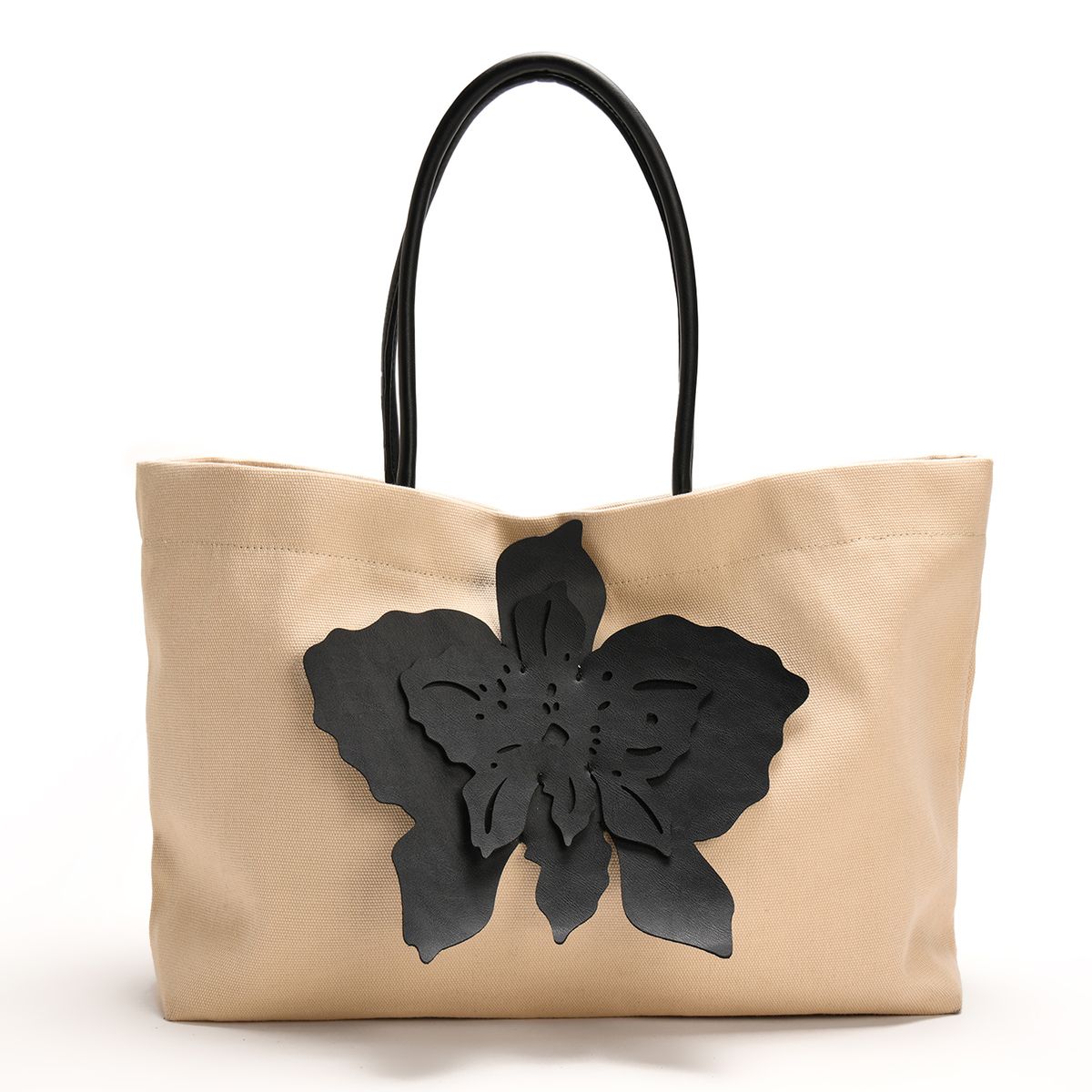 BAHIA MARIA X FALABELLA - Bolso Playero Negro Bahia Maria x Falabella 