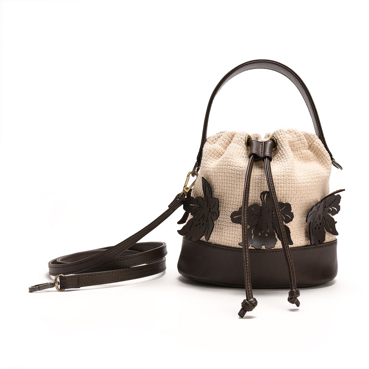 BAHIA MARIA X FALABELLA - Bolso Flor Chocolate Bahia Maria x Falabella Crossbody 
