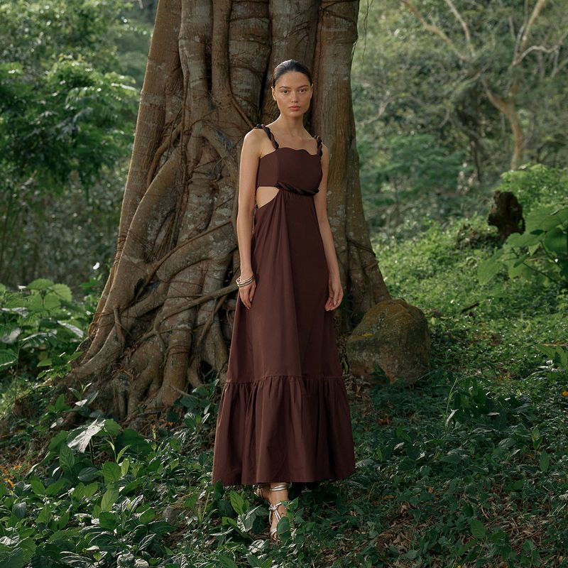 BAHIA MARIA X FALABELLA - Vestido Medio para Mujer Algodón Bahia Maria x Falabella