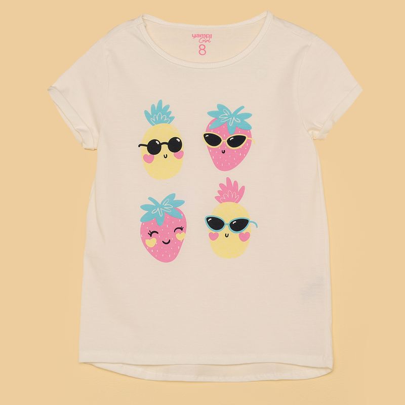 YAMP - Camiseta Niña con Estampado Print Manga corta Yamp