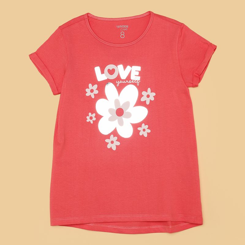 YAMP - Camiseta Niña con Estampado Print Manga corta Yamp