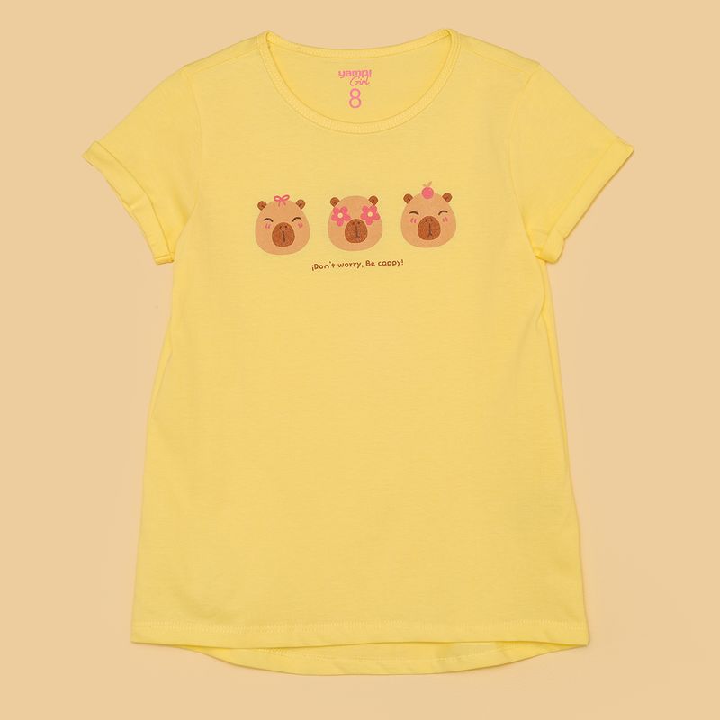 YAMP - Camiseta Niña con Estampado Print Manga corta Yamp