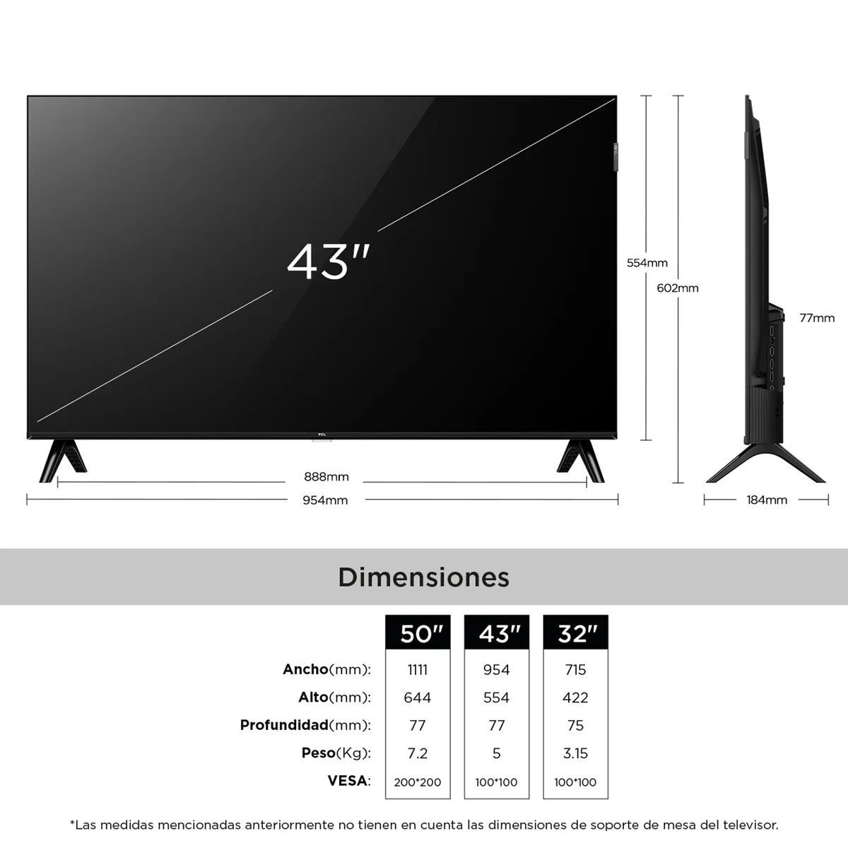 TCL - TCL|43 pulgadas| Smart TV | FHD QLED|43S5K