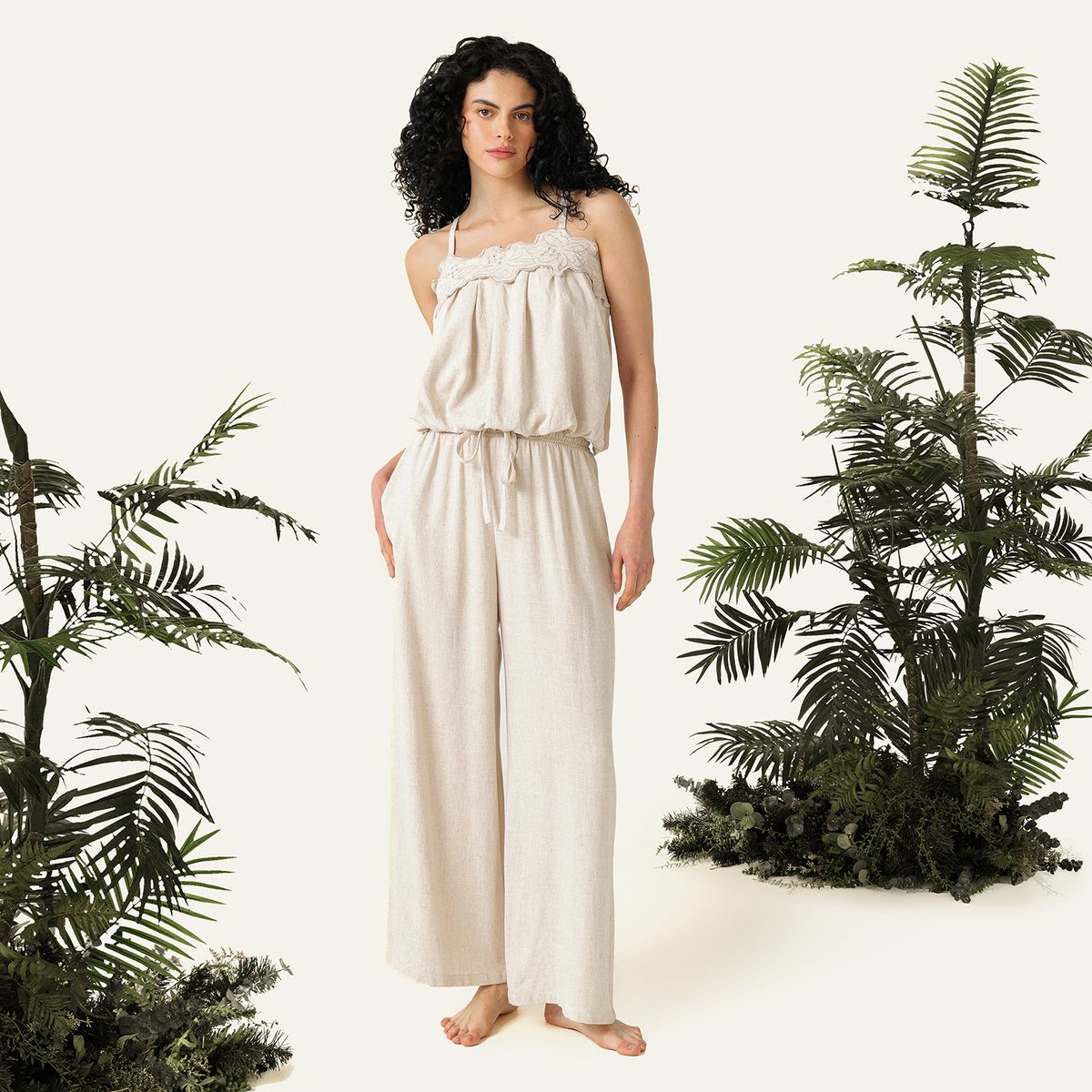 BASEMENT - Pijama completa con pantalón para Mujer Sin mangas Bahia Maria x Falabella