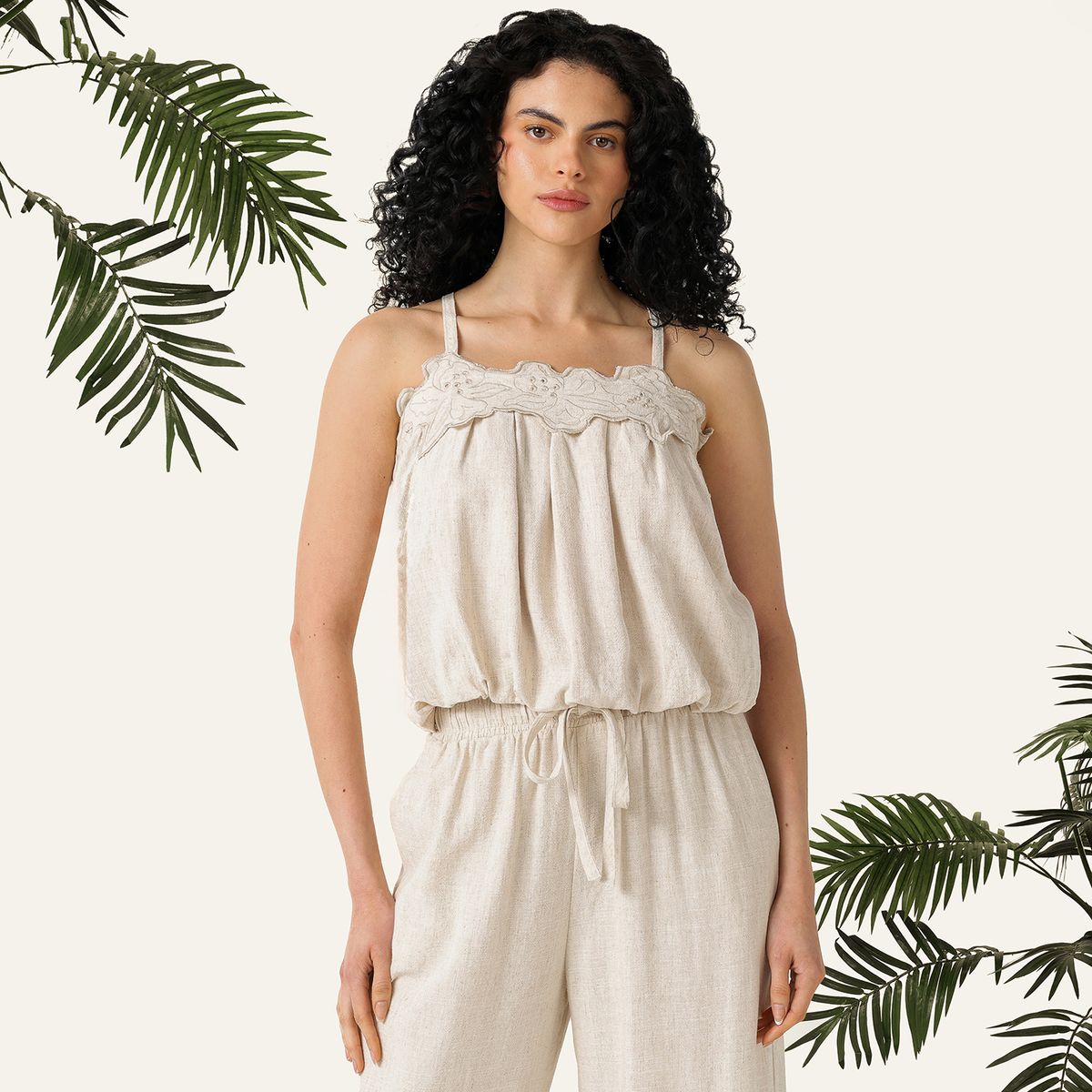 BASEMENT - Pijama completa con pantalón para Mujer Sin mangas Bahia Maria x Falabella