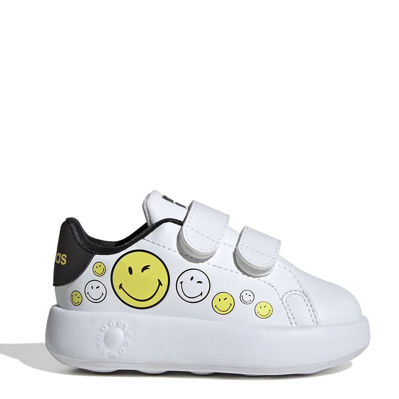 ADIDAS - Tenis moda Adidas Advantage Smiley CF Hombre con Velcro Blancos