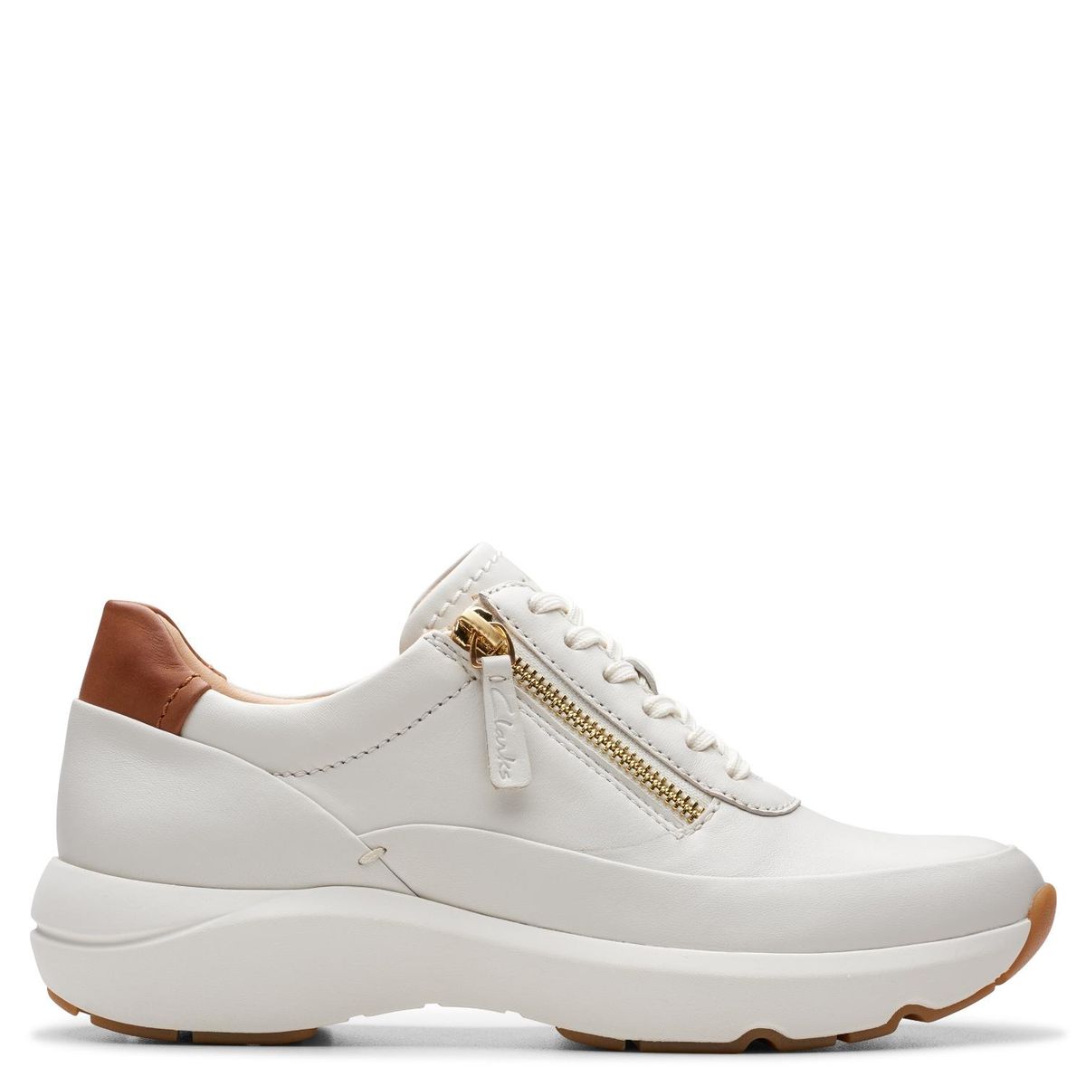 CLARKS - Tenis Clarks Moda Tivoli Zip Mujer Blancos