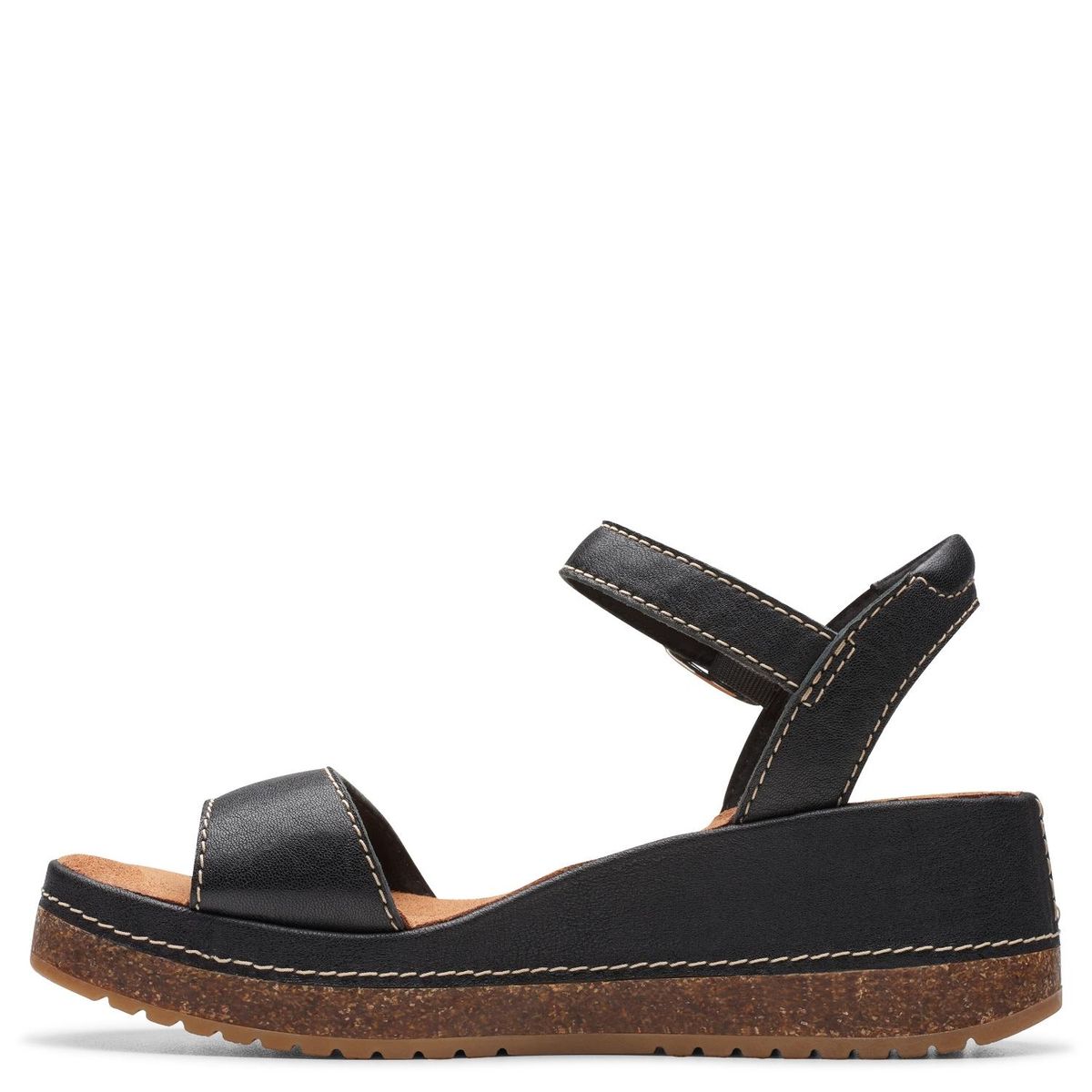 CLARKS - Sandalias Clarks para Mujer con tacón Tacón corrido Kassanda Lily Negras