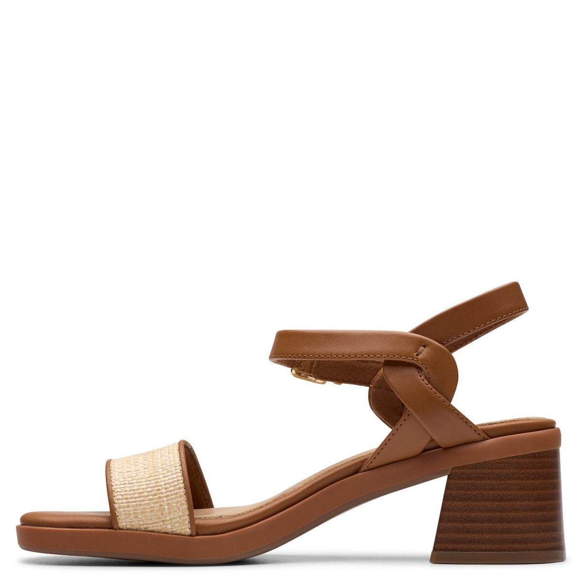 CLARKS - Sandalias Clarks para Mujer con tacón Cuadrado Jaylan Ray Cafés