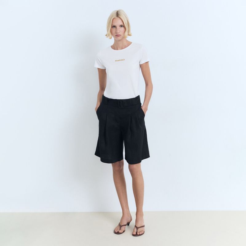 MANGO - Camiseta Mujer con Estampado Manga corta MANGO