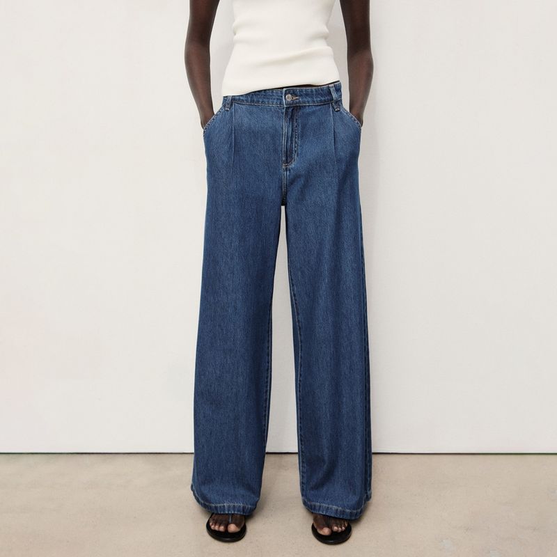 MANGO - Jean Wide leg Mujer Tiro medio Mango
