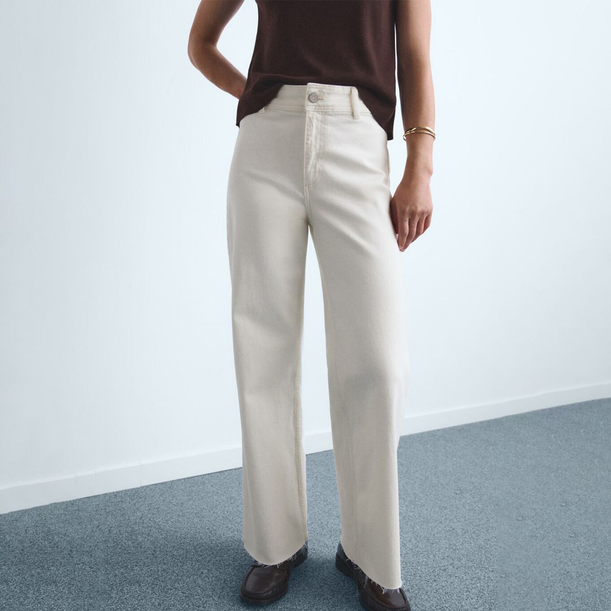 MANGO - Jean Culotte Mujer Tiro alto Mango