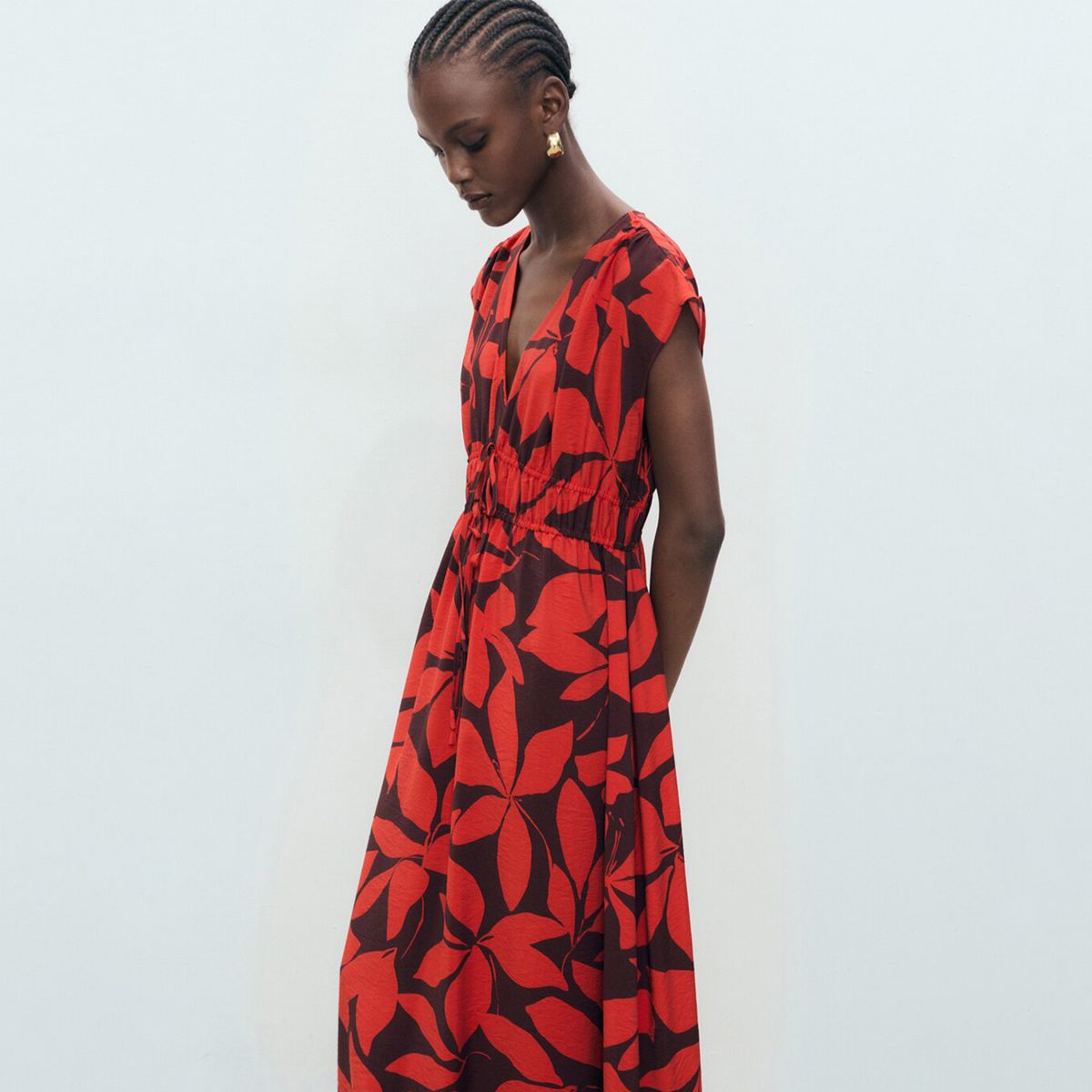 MANGO - Vestido Mujer Largo con Estampado Mango 