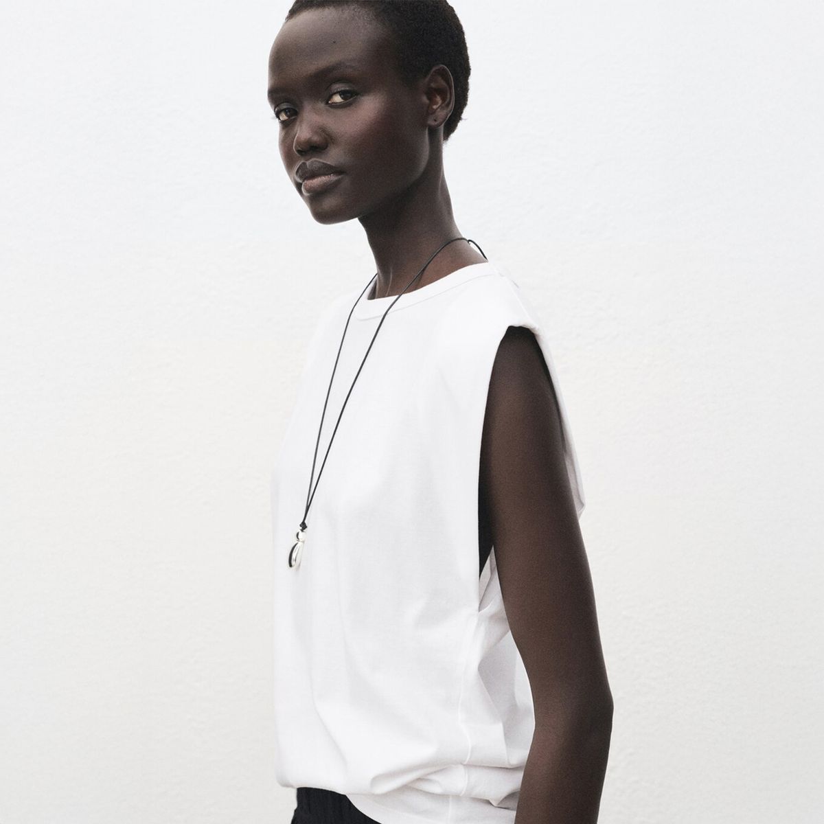 MANGO - Camiseta Mujer Manga corta de Algodón MANGO