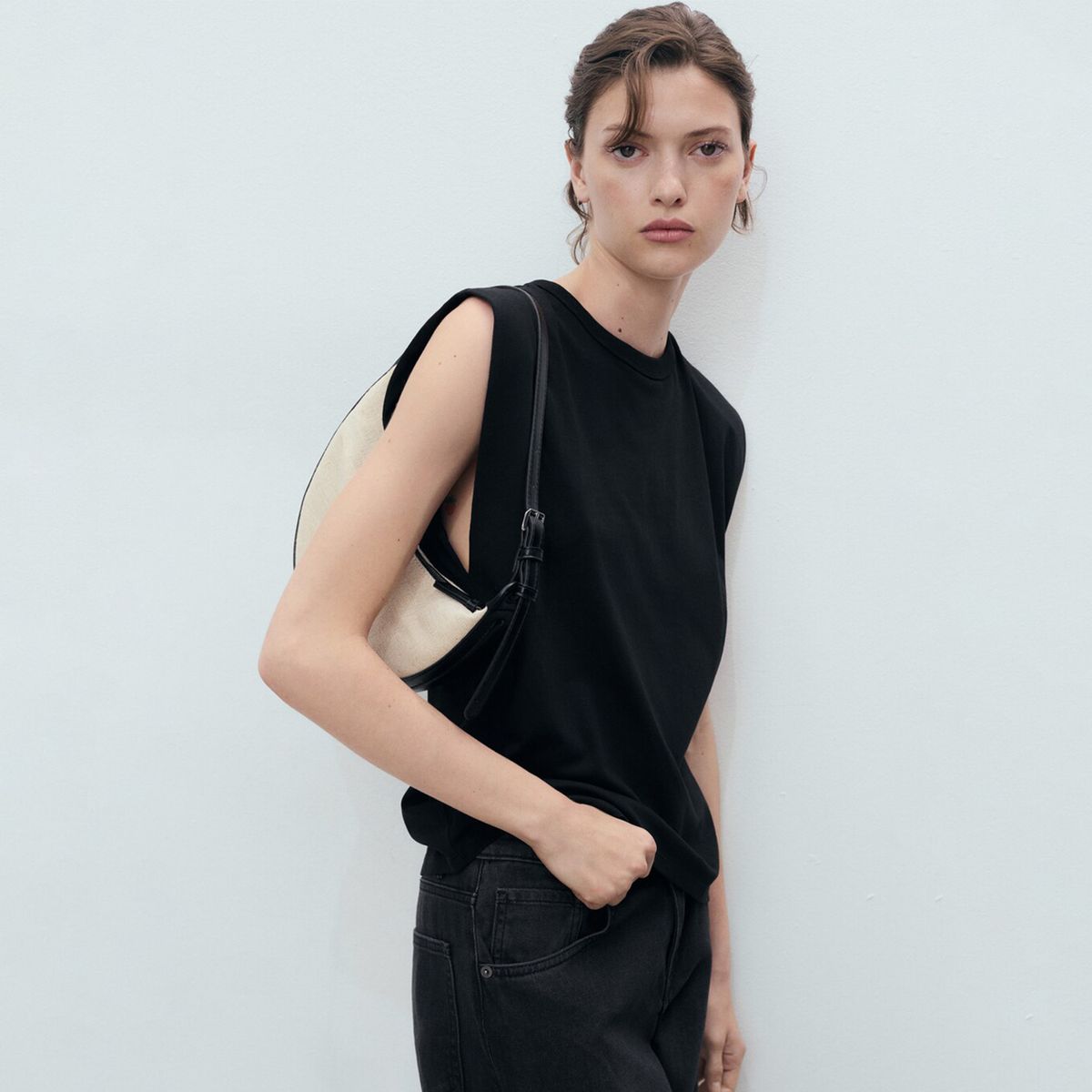 MANGO - Camiseta Mujer Manga corta de Algodón MANGO