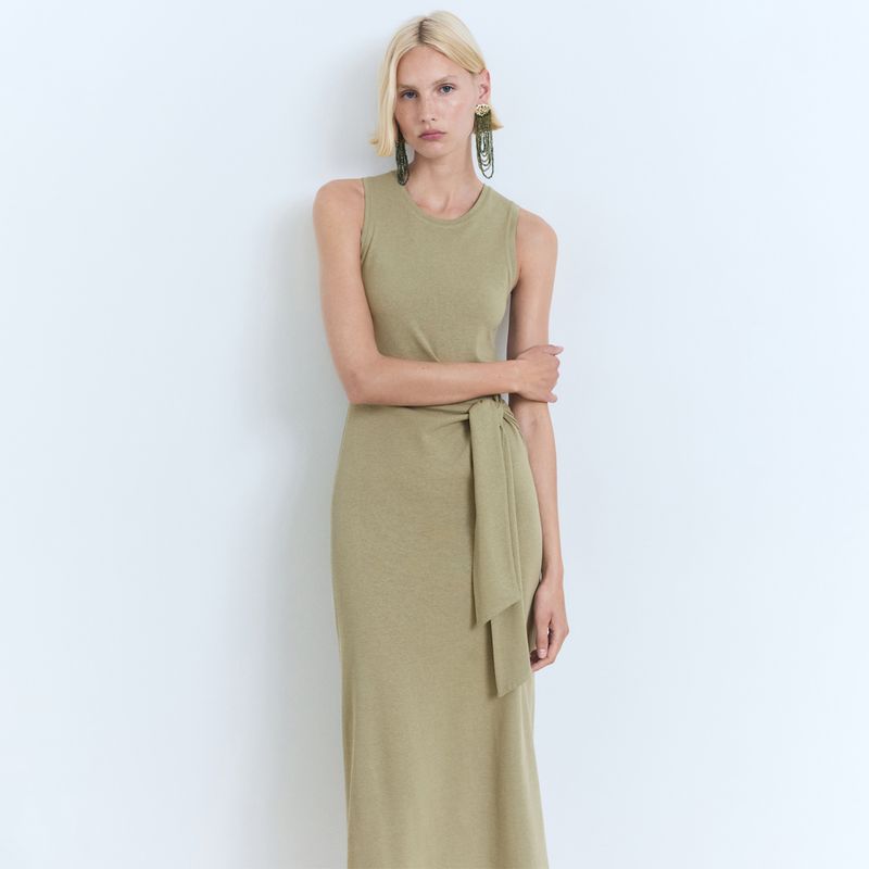 MANGO - Vestido Mujer Largo Casual de Algodón MANGO