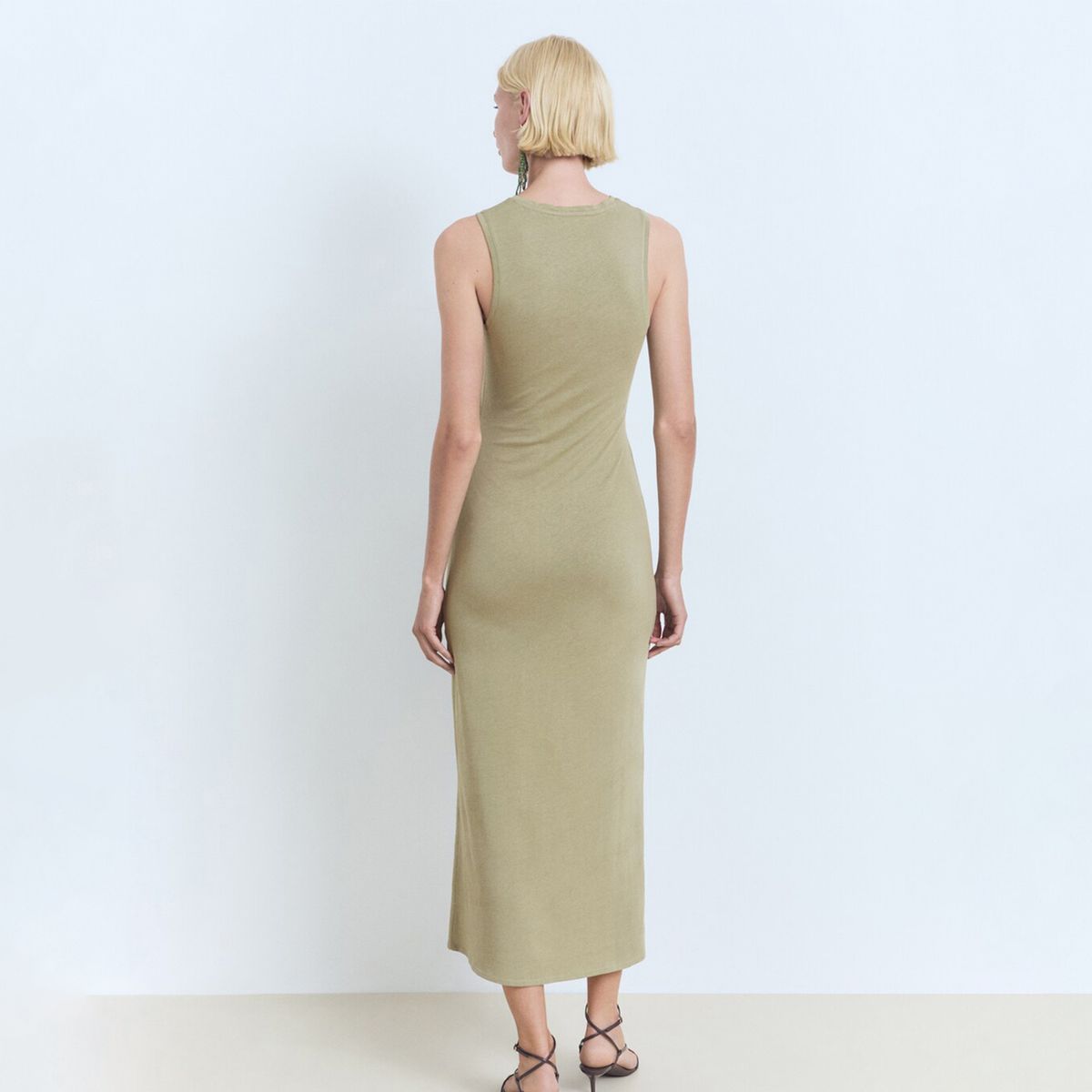 MANGO - Vestido Mujer Largo Casual de Algodón MANGO