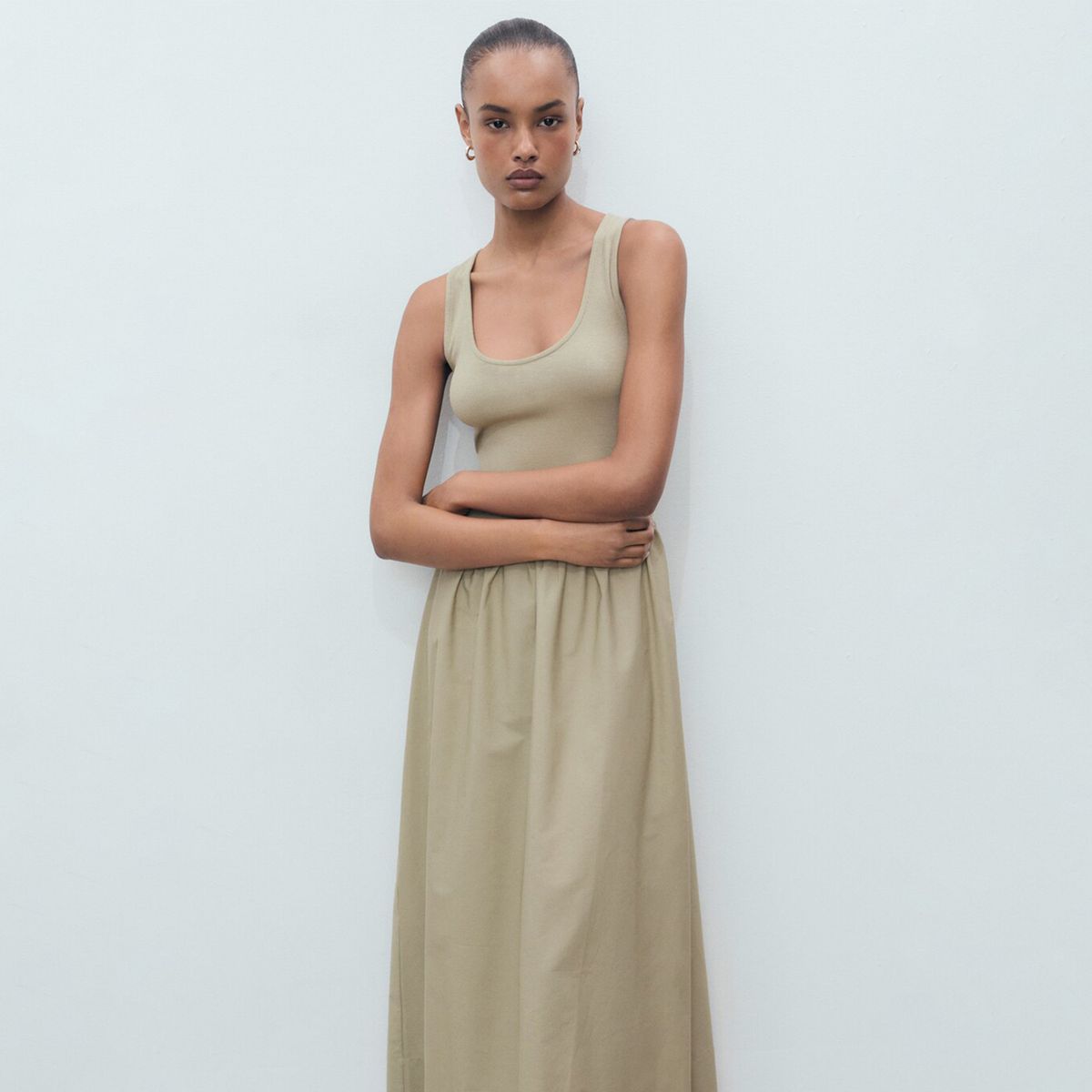 MANGO - Vestido Mujer Largo  Casual de Algodón MANGO