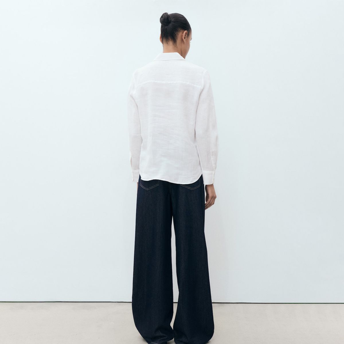 MANGO - Camisa Mujer Manga larga de Lino MANGO