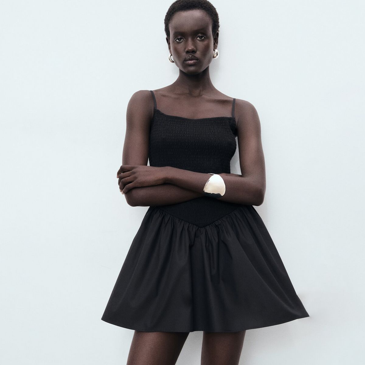 MANGO - Vestido Mujer Corto de Algodón Mango 