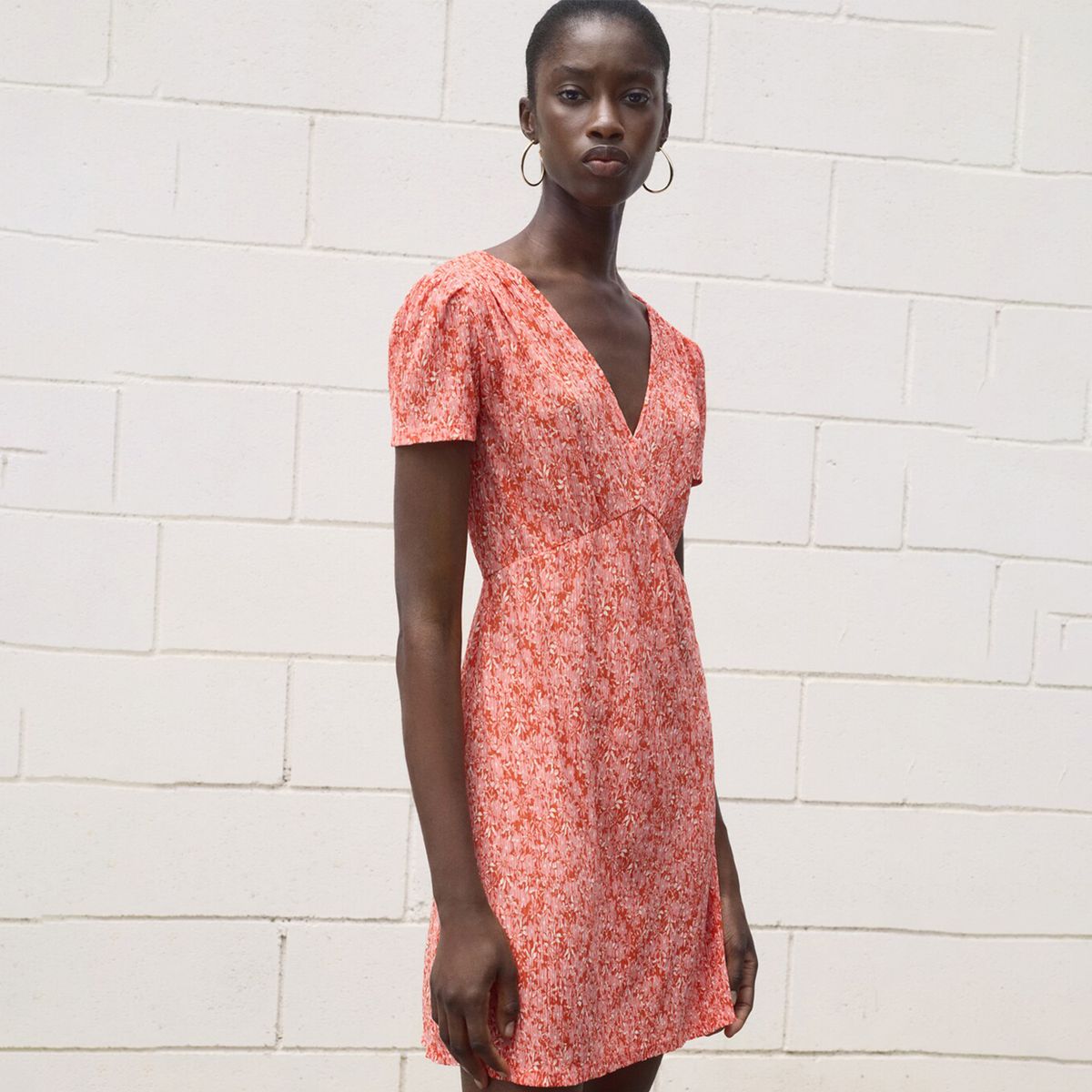 MANGO - Vestido Mujer Corto con Estampado Mango 