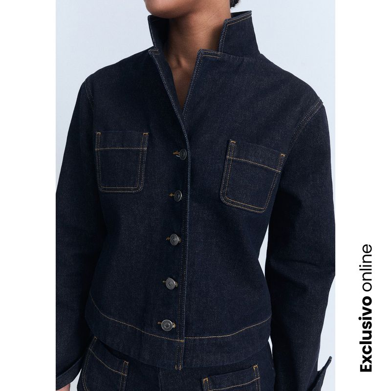 MANGO - Chaqueta de jean Mujer de Algodón Mango