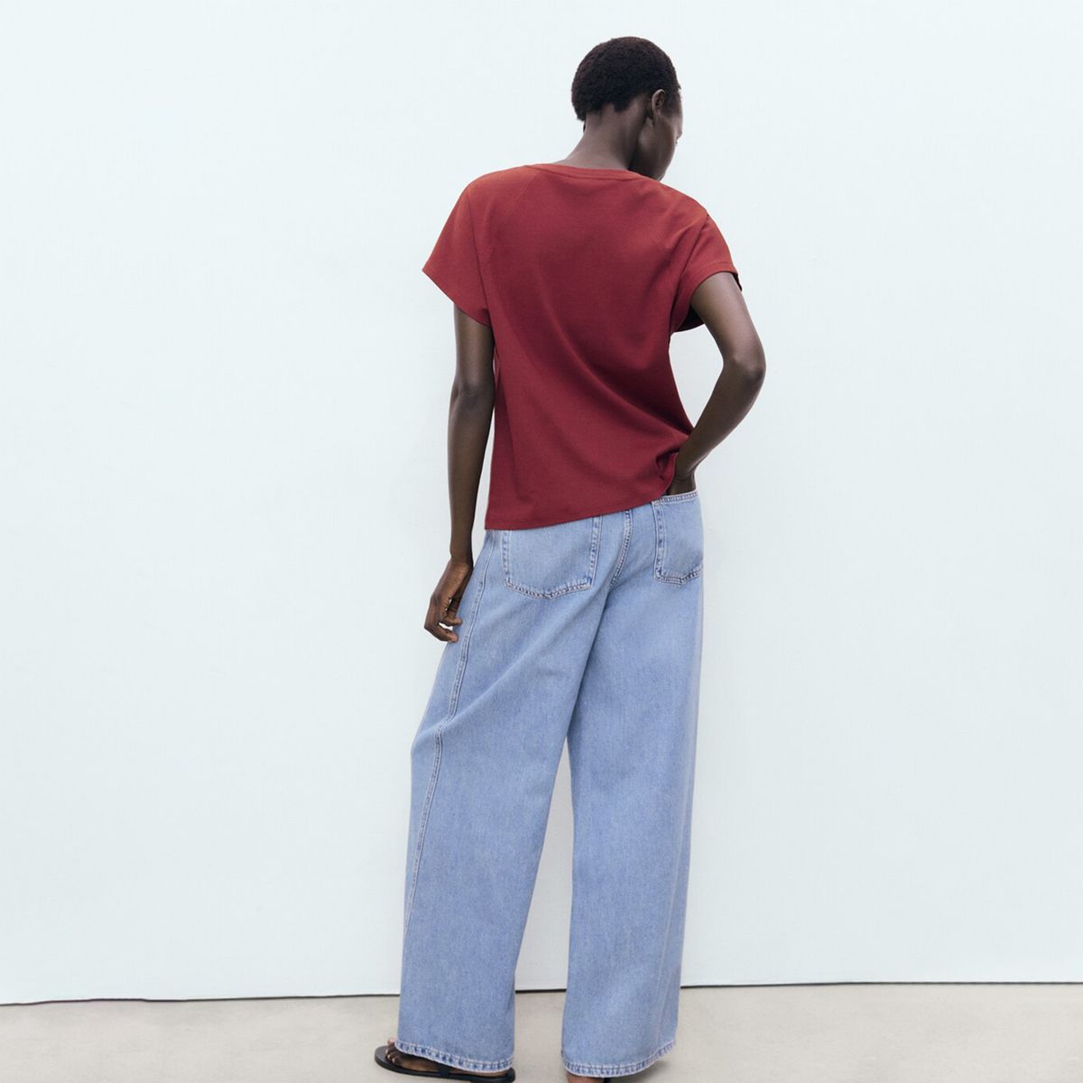 MANGO - Camiseta Mujer Manga corta de Algodón MANGO