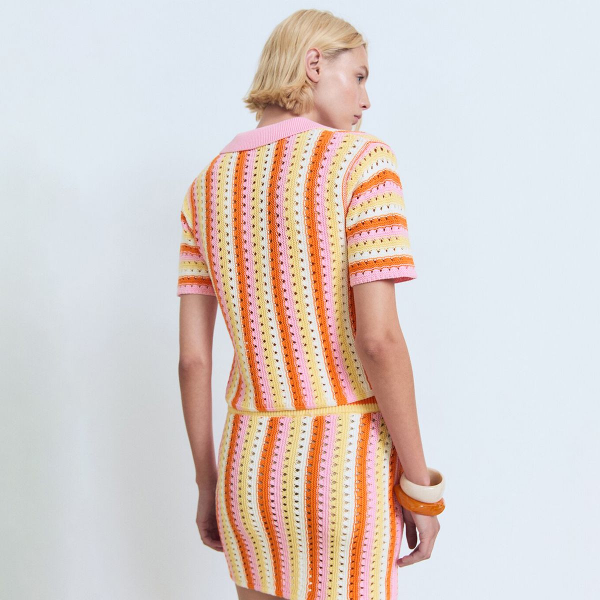 MANGO - Blusa Mujer Tejido de Algodón MANGO 