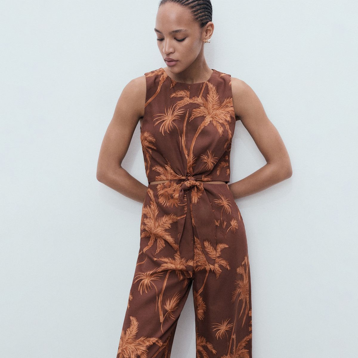 MANGO - Enterizo Mujer Largo con Estampado Mango 