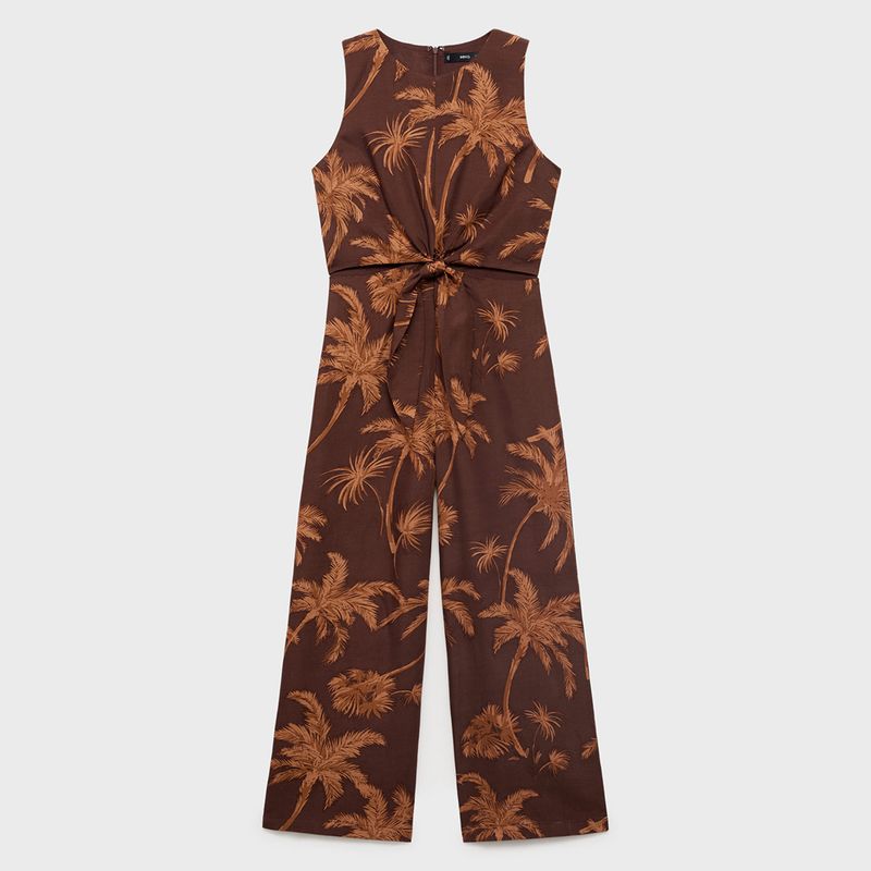 MANGO - Enterizo Mujer Largo con Estampado Mango 