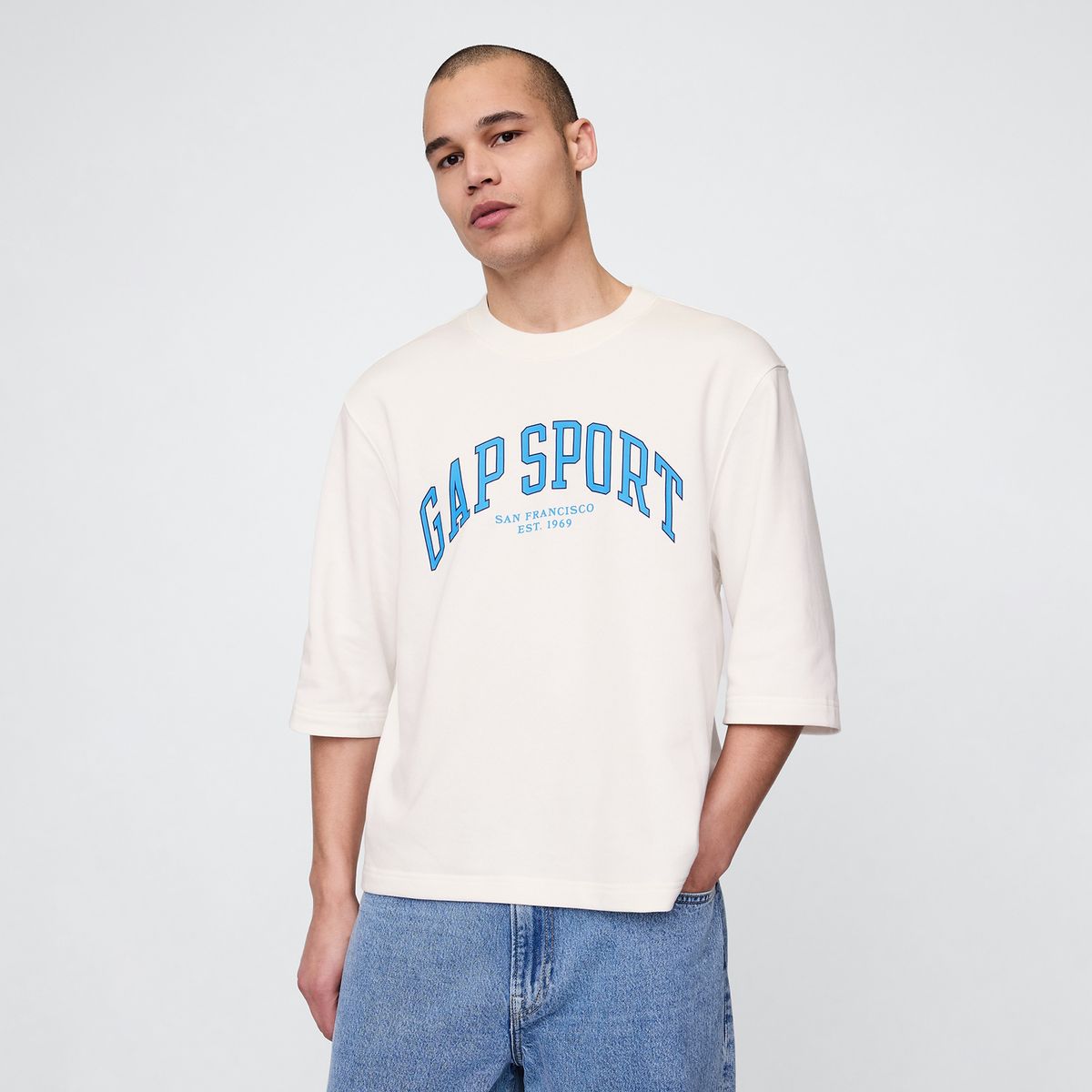GAP - Camiseta Hombre Manga corta con Logo Oversized fit de Algodón GAP
