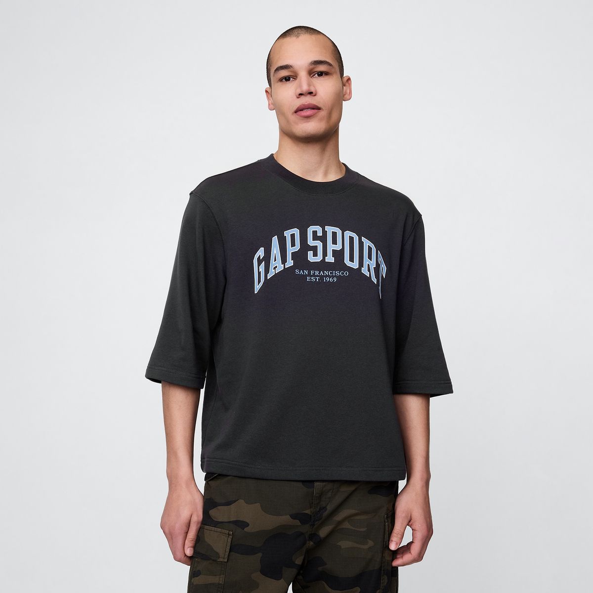 GAP - Camiseta Hombre Manga corta con Logo Oversized fit de Algodón GAP