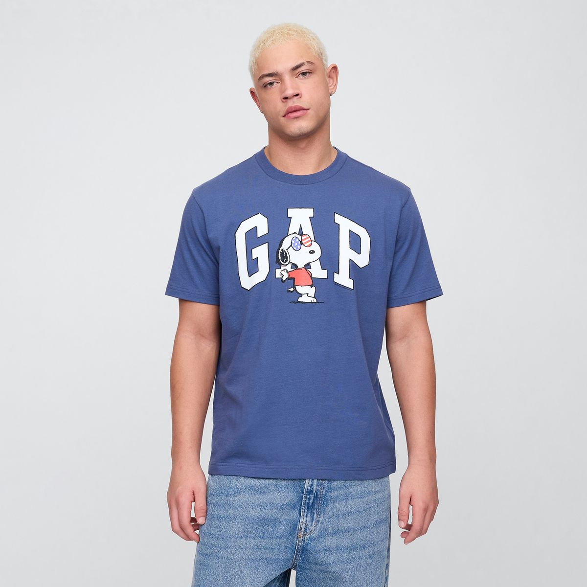 GAP - Camiseta Hombre con Estampado de Algodón GAP
