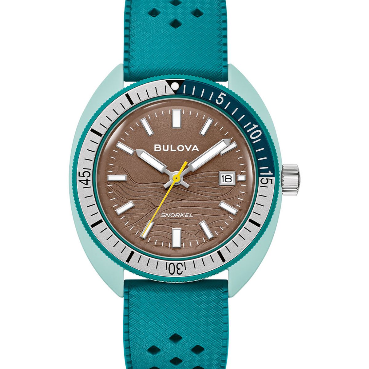 BULOVA - Reloj Bulova Hombre Snorkel. Relojes Silicona Verde 98B446