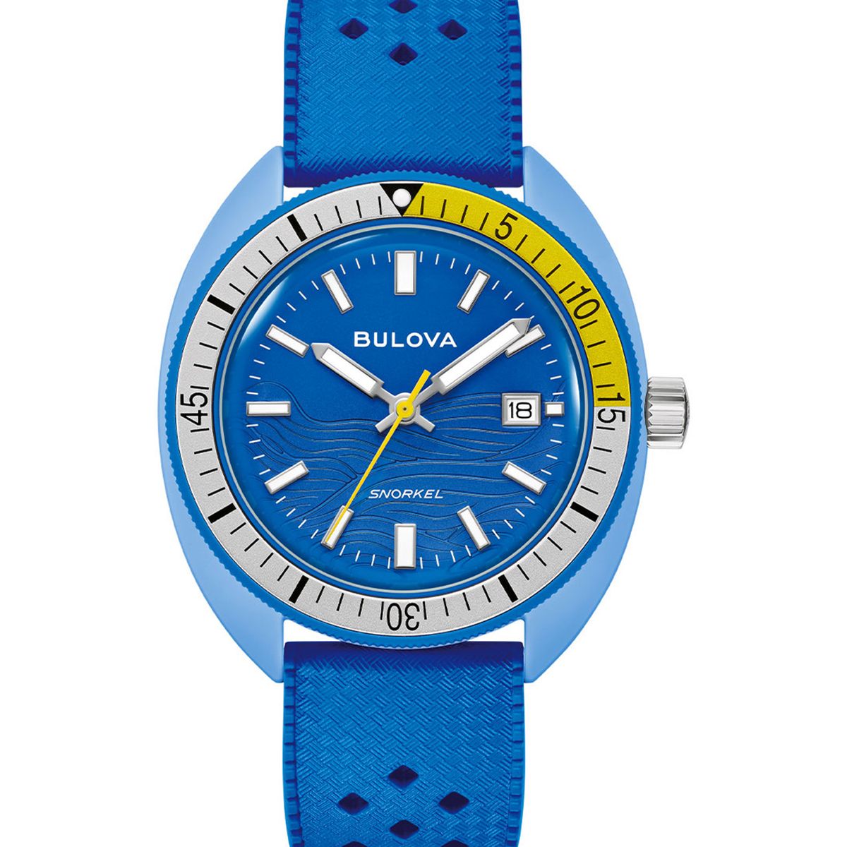 BULOVA - Reloj Bulova Hombre Snorkel. Relojes Silicona Azul 98B445