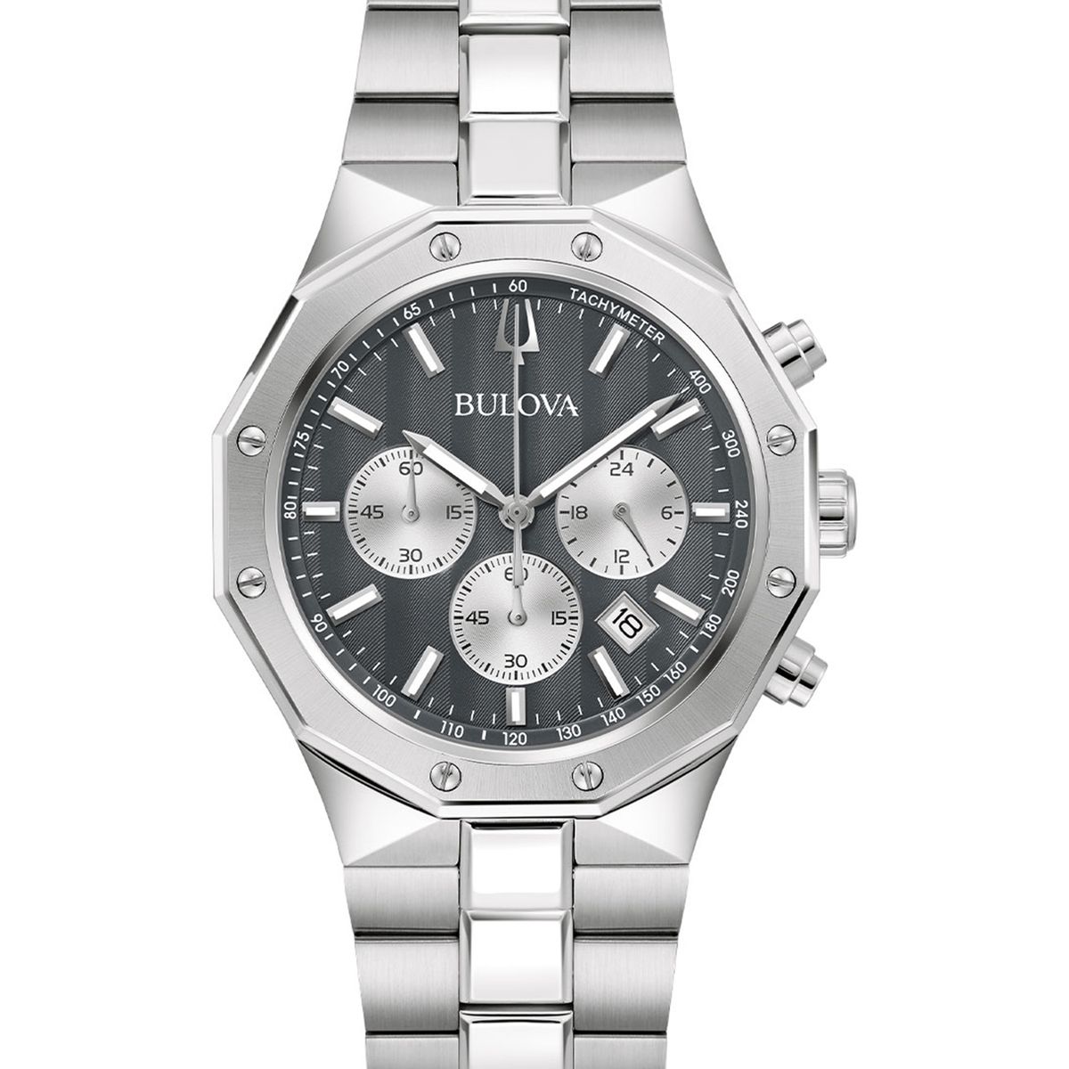 BULOVA - Reloj Bulova Hombre Prestige. Relojes Acero Inoxidable Plateado 96B459