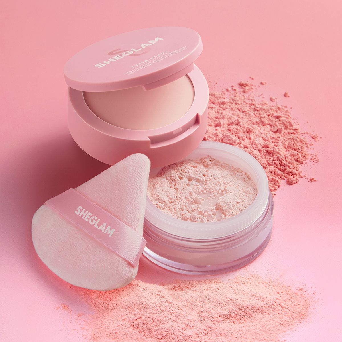 SHEGLAM - Brocha de maquillaje INSTA-READY POWDER PUFF 1 PCS TRIANGLE Sheglam 