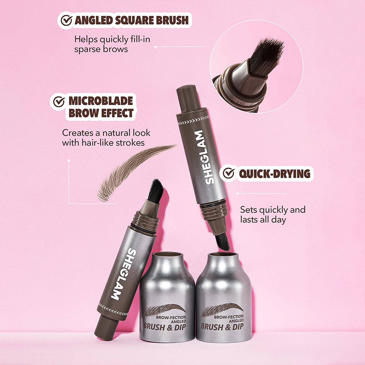 SHEGLAM - Delineador de cejas Brow-Fection Angled Brush Sheglam-Espresso10 gr 