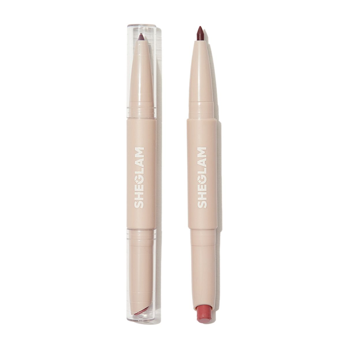SHEGLAM - Delineador de labios Glam 101 Lipstick & Liner Duo - Cherry Fudge Sheglam Lipstick 0,85 gr/Liner 0,2 gr 