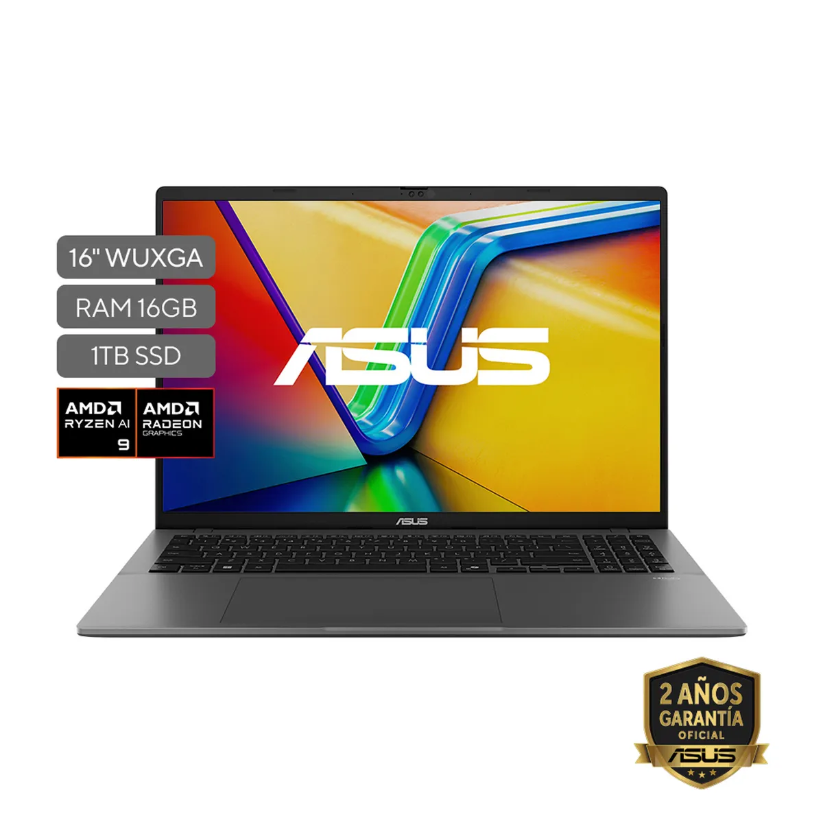 ASUS - Portátil ASUS Vivobook S16 | AMD Ryzen 9 | 16 GB de RAM | 1TB SSD de almacenamiento | Windows 11 |16 Pulgadas | M3607HA-RP064W |  Computador portátil