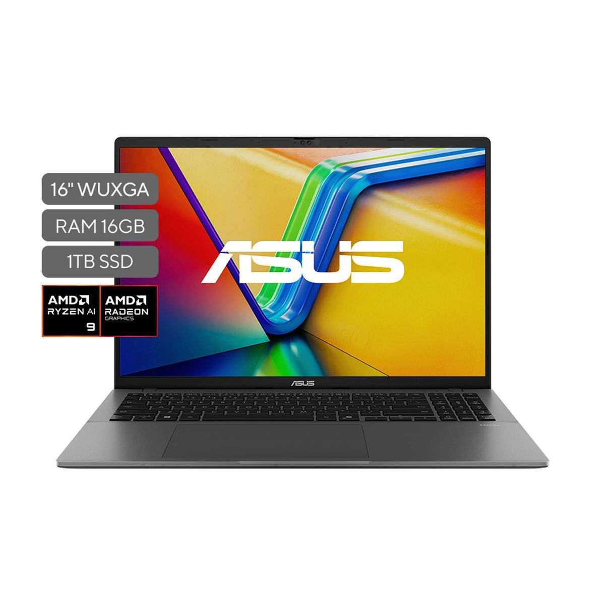 ASUS - Portátil ASUS Vivobook S16 | AMD Ryzen 9 | 16 GB de RAM | 1TB SSD de almacenamiento | Windows 11 |16 Pulgadas | M3607HA-RP064W |  Computador portátil