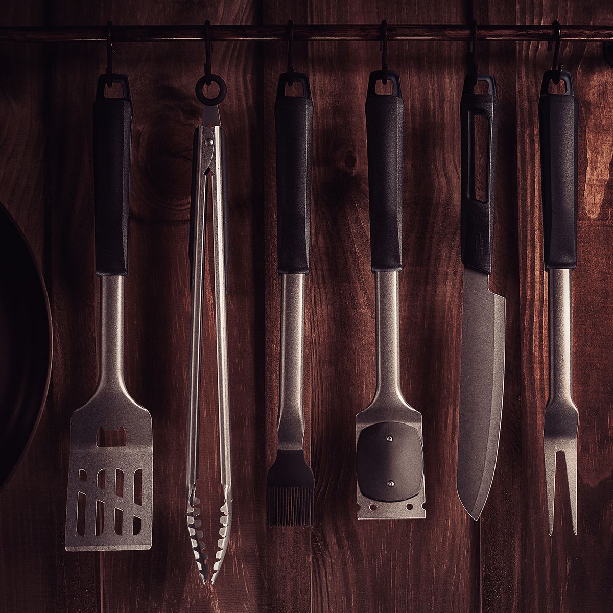 TRAMONTINA - Espátula Tramontina Churrasco con Hoja de Acero Inoxidable y Mango de Polipropileno Negro