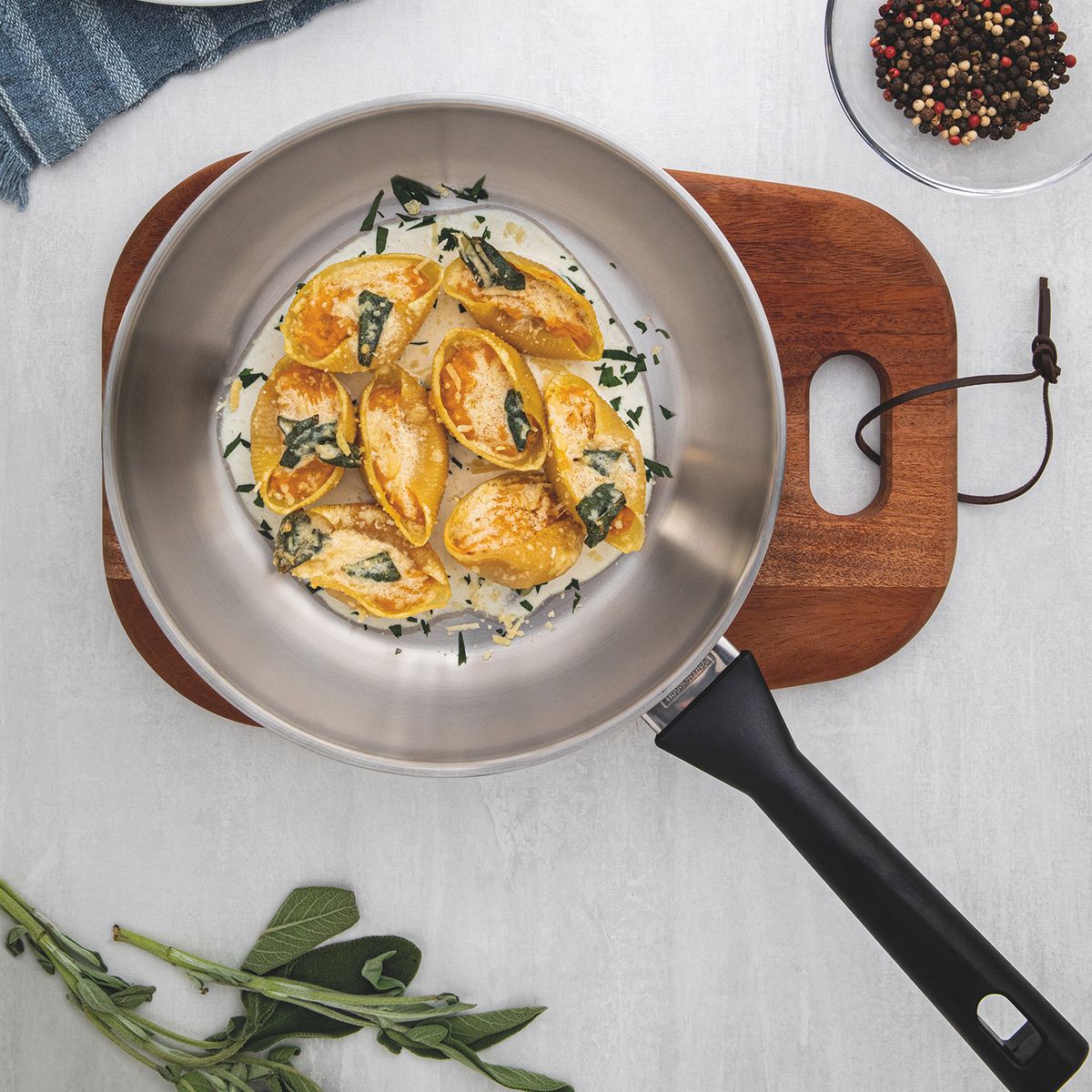 TRAMONTINA - Sartén Tramontina Brava acero inoxidable de 20 cm y 1,3 L